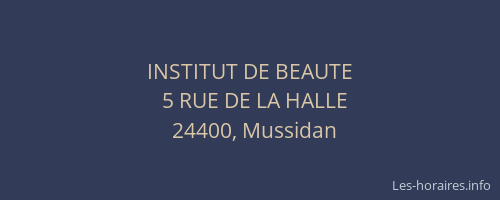 INSTITUT DE BEAUTE