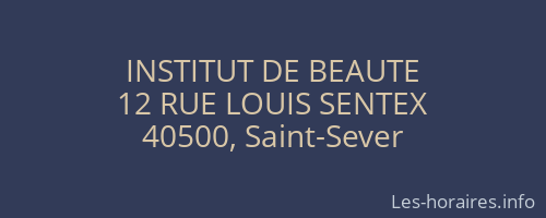 INSTITUT DE BEAUTE