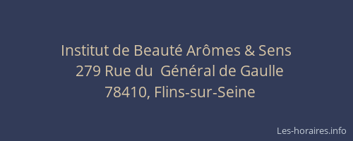 Institut de Beaut&eacute; Ar&ocirc;mes & Sens