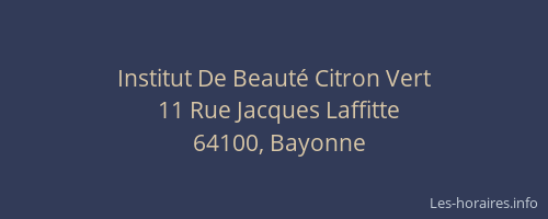 Institut De Beauté Citron Vert