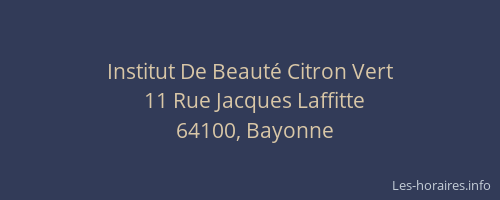Institut De Beaut&eacute; Citron Vert