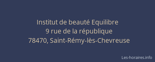 Institut de beaut&eacute; Equilibre