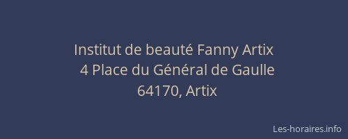Institut de beauté Fanny Artix