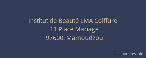 Institut de Beauté LMA Coiffure