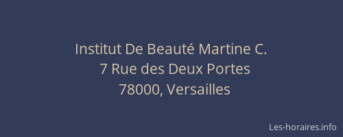 Institut De Beauté Martine C.