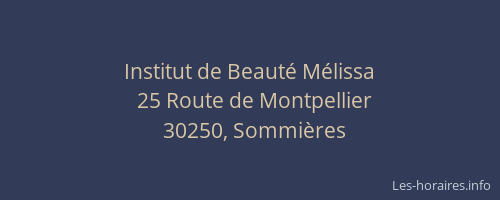 Institut de Beaut&eacute; M&eacute;lissa