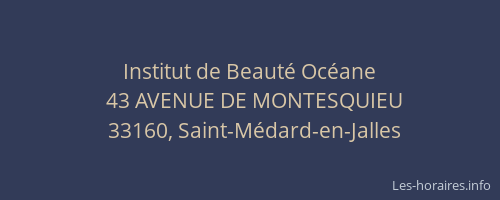 Institut de Beaut&eacute; Oc&eacute;ane