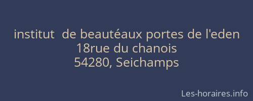 institut  de beautéaux portes de l'eden