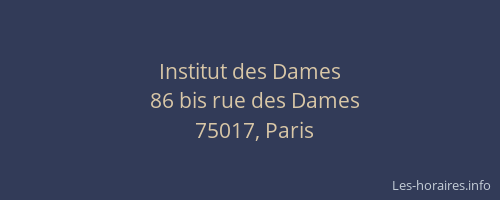 Institut des Dames