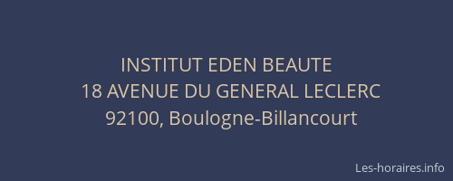 INSTITUT EDEN BEAUTE