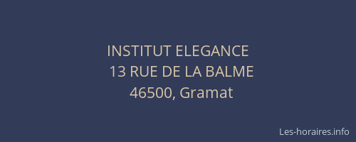 INSTITUT ELEGANCE