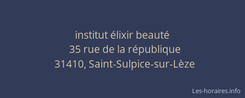 institut élixir beauté