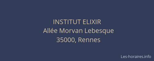 INSTITUT ELIXIR