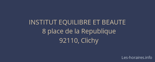 INSTITUT EQUILIBRE ET BEAUTE