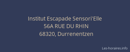 Institut Escapade Sensori'Elle