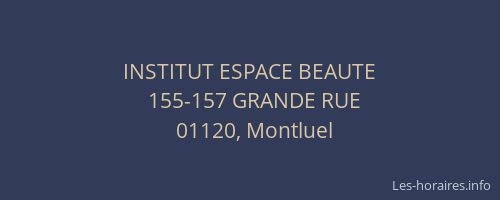 INSTITUT ESPACE BEAUTE