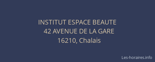 INSTITUT ESPACE BEAUTE