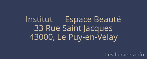 Institut      Espace Beauté