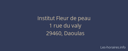 Institut Fleur de peau