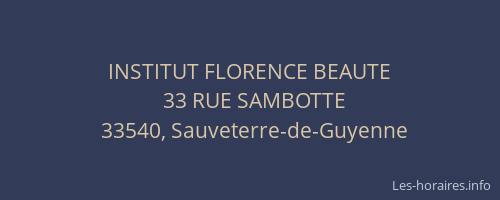 INSTITUT FLORENCE BEAUTE