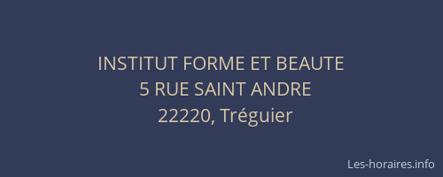 INSTITUT FORME ET BEAUTE