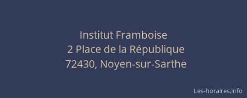 Institut Framboise