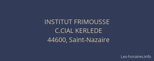 INSTITUT FRIMOUSSE