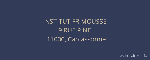 INSTITUT FRIMOUSSE