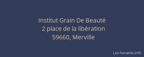 Institut Grain De Beauté