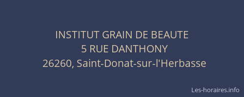 INSTITUT GRAIN DE BEAUTE