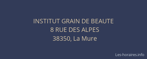 INSTITUT GRAIN DE BEAUTE
