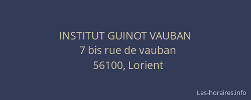 INSTITUT GUINOT VAUBAN