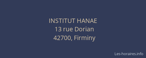 INSTITUT HANAE