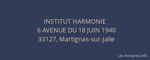 INSTITUT HARMONIE
