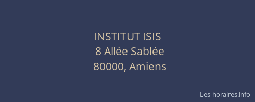 INSTITUT ISIS