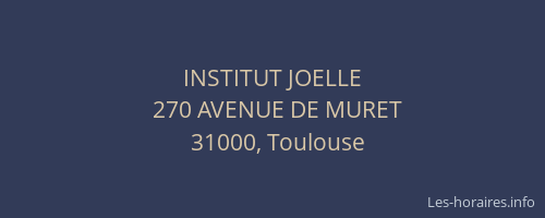 INSTITUT JOELLE