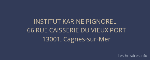 INSTITUT KARINE PIGNOREL