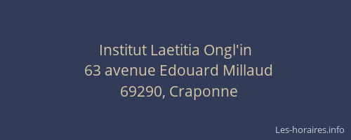 Institut Laetitia Ongl'in
