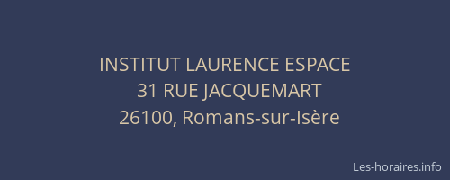 INSTITUT LAURENCE ESPACE