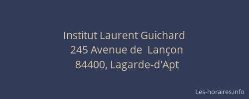 Institut Laurent Guichard