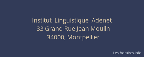 Institut  Linguistique  Adenet