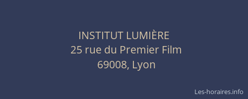 INSTITUT LUMIÈRE