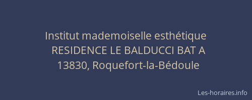 Institut mademoiselle esthétique