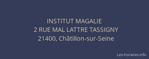 INSTITUT MAGALIE