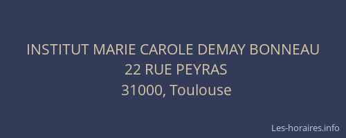 INSTITUT MARIE CAROLE DEMAY BONNEAU