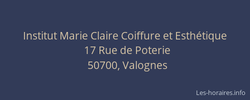 Institut Marie Claire Coiffure et Esthétique