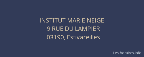 INSTITUT MARIE NEIGE