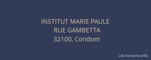 INSTITUT MARIE PAULE