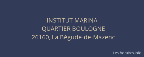 INSTITUT MARINA