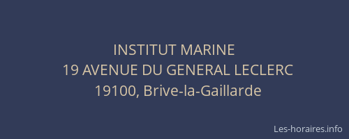 INSTITUT MARINE